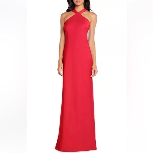 NWT Aidan by Aidan MN1E206925 Mattox Halter Slip Gown $245 - Picture 2 of 6